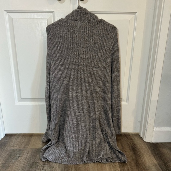 Barefoot Dreams Cozy Gray Shawl Cardigan Sweater - Picture 2 of 5